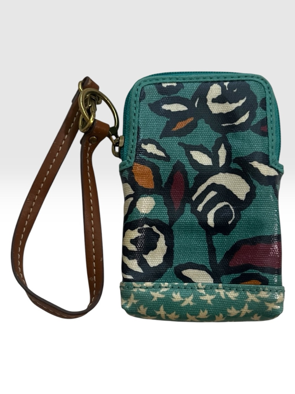 Fossil Key-Per Vintage Small Carryall Wristlet Wallet - Picture 3 of 4